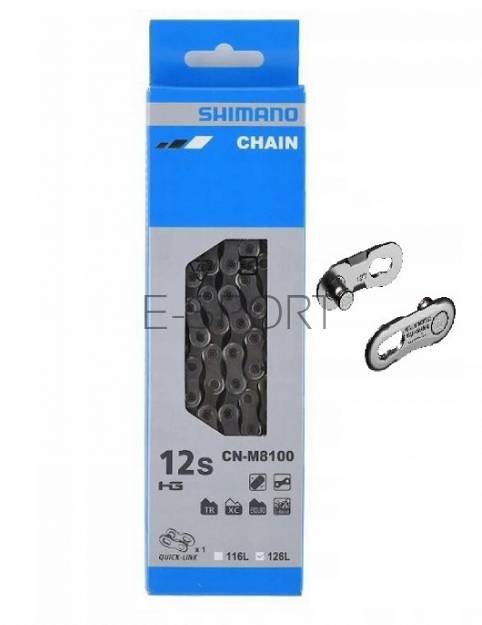 Łańcuch rowerowy Shimano XT M8100 12rz + Spinka