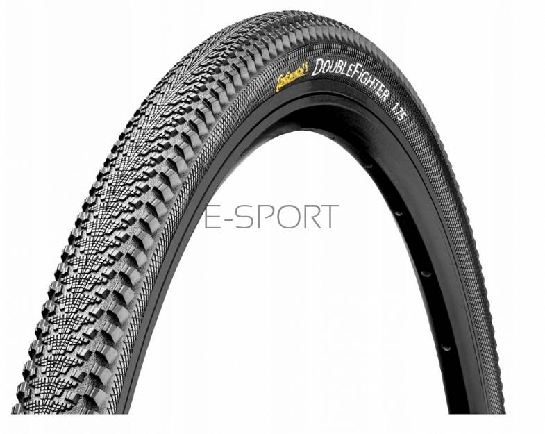 Opona CONTINENTAL Double Fighter III 28x1 3/8x1 5/8 Czarna 640g 700x35c
