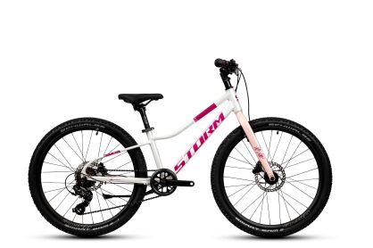 Rower Dziecięcy Storm Bella 24" alu 2xHD biała perła