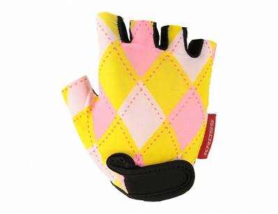 Rękawiczki KROSS JOY XS żółte-różowe