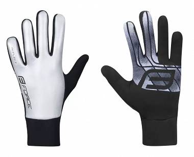 Rękawiczki zimowe FORCE REFLECT XL srebrne