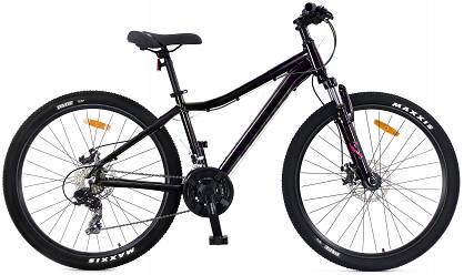 Rower MTB 26" Storm Queen 2HD 15" alu ciemna śliwka brokat - czarny
