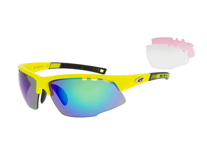 Okulary rowerowe GOG FALCON XTREME - żółte / wymienne soczewki 