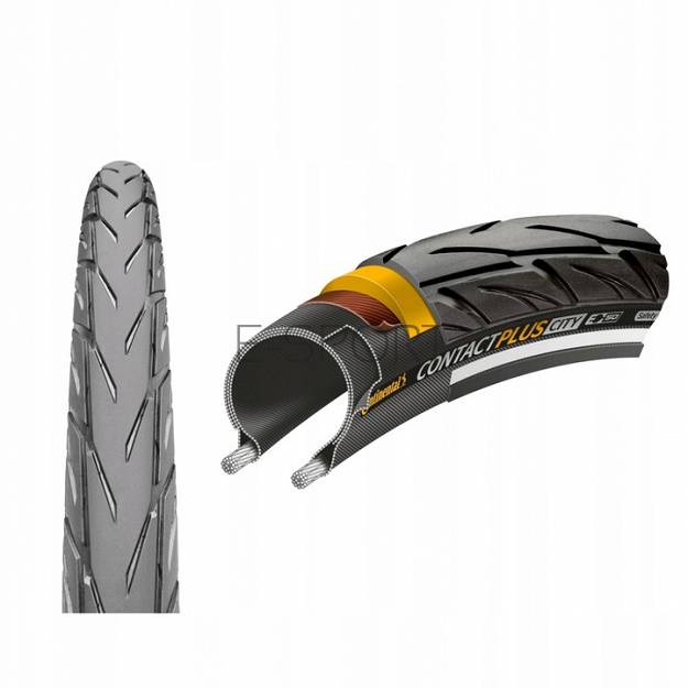 Opona CONTINENTAL 700x35C 28x1 3/8 x 1 5/8  Contact Plus City cevlar reflex